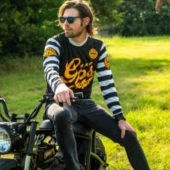 GPS Retro Race Jersey - Striped -TrailMaster shop SRJ 1099610 31925.1640101798