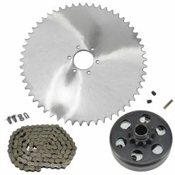 Mini Bike 6 Hole 420 Sprocket, 5' Chain & Clutch.